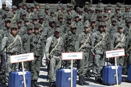 Binh sỹ quân đội Venezuela. (Nguồn: AFP/TTXVN)