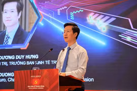 Ông Dương Duy Hưng, Trợ lý Trưởng ban Kinh tế Trung ương phát biểu tại sự kiện. (Ảnh: Vietnam+)