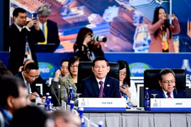Bộ trưởng Bộ Tài chính Hồ Đức Phớc tại Hội nghị Bộ trưởng Tài chính APEC lần thứ 30. (Ảnh: BTC/Vietnam+)
