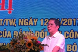 Ủy viên Bộ Chính trị, Trưởng Ban Kinh tế Trung ương, Trưởng Ban Chỉ đạo sơ kết Chỉ thị 13-CT/TW Trần Tuấn Anh. (Ảnh: PV/Vietnam+)