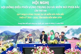 Hội nghị điều phối vùng Trung du và miền núi phía Bắc với chủ đề Quy hoạch vùng Trung du và miền núi phía Bắc thời kỳ 2021-2030, tầm nhìn đến năm 2050, ngày 1/12. (Ảnh: Vietnam+)