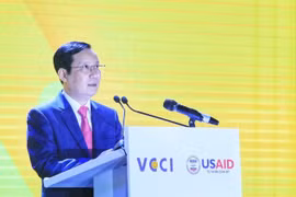 Chủ tịch Liên đoàn Thương mại và Công nghiệp Việt Nam, ông Phạm Tấn Công. (Ảnh: Tuấn Anh/Vietnam+)