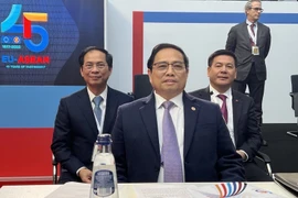 Thủ tướng Phạm Minh Chính dự Lễ khai mạc Hội nghị Cấp cao Kỷ niệm 45 năm quan hệ ASEAN-EU. (Ảnh: TTXVN)