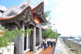 Chùa Vinh Phúc trên đảo Phan Vinh, huyện đảo Trường Sa. (Ảnh: Minh Đức/TTXVN)
