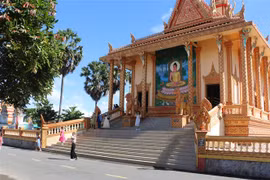 Chùa Xiêm Cán - điểm du lịch tiêu biểu của vùng Đồng bằng sông Cửu Long. (Ảnh: Tuấn Kiệt/TTXVN)