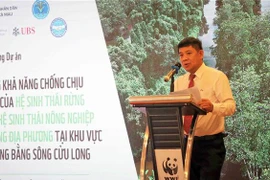 Ông Văn Ngọc Thịnh, Trưởng đại diện Tổ chức WWF tại Việt Nam phát biểu. (Ảnh: Huỳnh Anh/TTXVN)