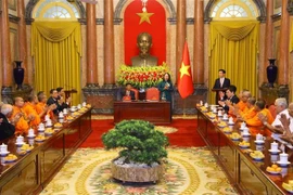 Quang cảnh buổi gặp mặt. (Ảnh: Văn Điệp/TTXVN)