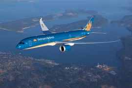 Máy bay của hãng hàng không Vietnam Airlines. (Ảnh: CTV/Vietnam+)