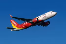 Máy bay của hãng hàng không Vietjet Thái Lan. (Ảnh: CTV/Vietnam+)