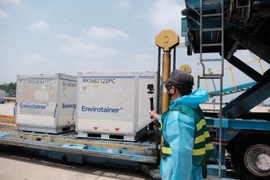 Vietnam Airlines là hãng hàng không có cở sở hạ tầng hiện đại và đồng bộ nhất để vận chuyển vaccine COVID-19. (Ảnh: CTV/Vietnam+)