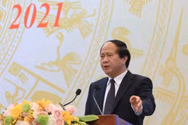 Phó Thủ tướng Chính phủ Lê Văn Thành phát biểu chỉ đạo hội nghị. (Ảnh: Hoàng Hiếu/TTXVN)