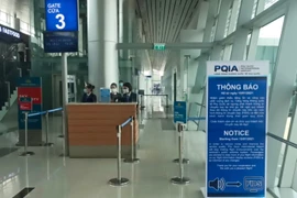Sân bay Phú Quốc đã ngừng phát thanh thông tin chuyến bay. (Ảnh: CTV/Vietnam+)