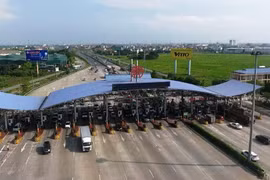Trạm thu phí BOT cao tốc Pháp Vân-Cầu Giẽ. (Ảnh: CTV/Vietnam+)