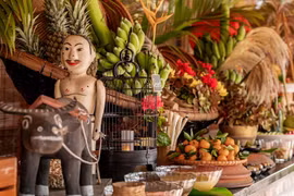 Decor không gian quầy đồ ăn tráng miệng. (Ảnh: CTV/Vietnam+)