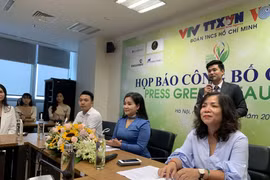 Đại diện ban tổ chức cuộc thi trong cuộc gặp gỡ với báo giới chiều nay, ngày 16/10, tại Hà Nội. (Ảnh: M.Mai/Vietnam+)