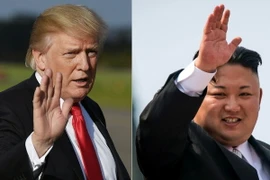 Tổng thống Mỹ Donald Trump (trái) và nhà lãnh đạo Triều Tiên Kim Jong-un. (Nguồn: AFP/TTXVN)