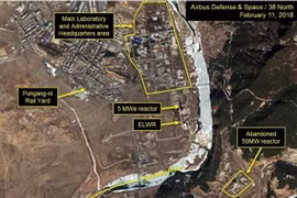 Trung tâm Nghiên cứu Khoa học Hạt nhân Yongbyon ở Triều Tiên. (Nguồn: 38 North/TTXVN)