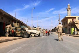 Binh sỹ Iraq trong chiến dịch truy quét IS tại thành phố Rawa ngày 18/11/2017. (Nguồn: THX/TTXVN)