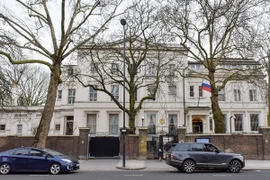 Đại sứ quán Nga tại London, Anh ngày 14/3. (Nguồn: THX/TTXVN)