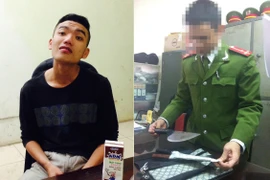 Hà Nội: Tạm giữ hình sự đối tượng kề dao bầu vào cổ cảnh sát 