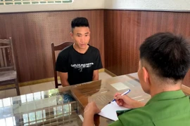 Đối tượng Sồng A Cho tại cơ quan Công an. (Nguồn: Công an Hưng Yên)