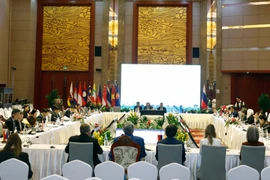 Hội nghị Bộ trưởng Du lịch ASEAN-Nga lần thứ 3 diễn ra tại Vientiane (Lào) ngày 26/1/2024. (Ảnh: Phạm Kiên/TTXVN)