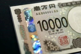 Đồng tiền mệnh giá 10.000 yen mới của Nhật Bản. (Ảnh: Kyodo/TTXVN)