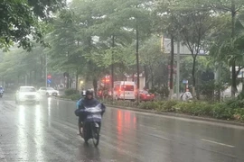 Từ đêm 30/4 đến ngày 1/5, Bắc Bộ và khu vực Thanh Hóa-Nghệ An có mưa rào và dông rải rác. (Ảnh: TTXVN)