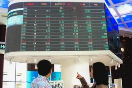 Nhà đầu tư theo dõi diễn biến thị trường chứng khoán tại Sở Giao dịch Chứng khoán Thành phố Hồ Chí Minh. (Ảnh: Hứa Chung/TTXVN)