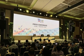 Cuộc họp báo ngày 1/9 trước Diễn đàn Indonesia-châu Phi lần thứ 2. (Ảnh: Đỗ Quyên/TTXVN)