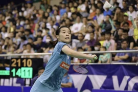 Tay vợt Nguyễn Thùy Linh. (Ảnh: Thanh Vũ/TTXVN)