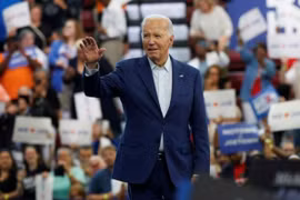 Tổng thống Mỹ Joe Biden trong cuộc vận động tranh cử ở Detroit, bang Michigan, ngày 12/7/2024. (Ảnh: Reuters/TTXVN)