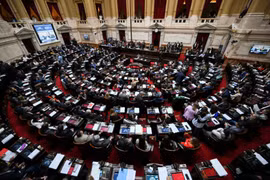 Quang cảnh phiên họp Hạ viện Argentina tại Buenos Aires ngày 29/4/2024. (Ảnh: AFP/TTXVN)