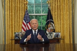 Tổng thống Mỹ Joe Biden phát biểu tại Nhà Trắng, Washington D.C., ngày 14/7/2024. (Ảnh: Getty Images/TTXVN)