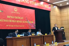 Ông Trần Hữu Linh, Tổng cục trưởng Tổng cục Quản lý thị trường thông tin về việc sắp xếp bộ máy, nhân sự. (Ảnh: Đức Duy/Vietnam+)