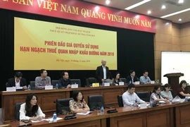 Bộ Công Thương tổ chức Phiên đấu giá quyền sử dụng hạn ngạch thuế quan nhập khẩu đường năm 2019. (Ảnh: Đức Duy/Vietnam+)