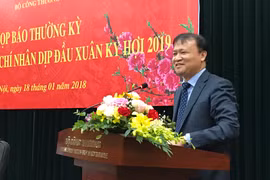 Thứ trưởng Bộ Công Thương Đỗ Thắng Hải phát biểu tại buổi họp báo ngày 18/1. (Ảnh: Đức Duy/Vietnam+)