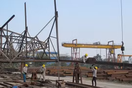 Một trong những dây chuyền của tập đoàn Hòa Phát. (Ảnh: Đức Duy/Vietnam+)