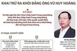 [Infographics] Khai trừ ra khỏi Đảng ông Vũ Huy Hoàng