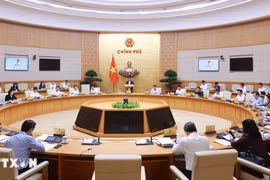 Thủ tướng chủ trì phiên họp Chính phủ thường kỳ tháng 10/2024. (Ảnh: TTXVN)