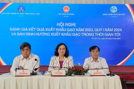 Hội nghị về xuất khẩu gạo do Bộ Công Thương phối hợp với tỉnh Cần Thơ tổ chức ngày 26/4. (Ảnh: PV/Vietnam+)