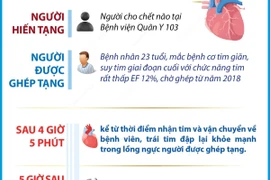 Bệnh viện Trung ương Huế lập kỷ lục về thời gian ghép tim xuyên Việt