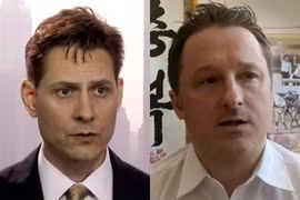 Michael Kovrig (trái) cà Michael Spavor, 2 công dân Canada bị Trung Quốc bắt giữ. (Nguồn: AP)