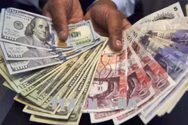 Đồng bảng Anh và đồng USD. (Ảnh: AFP/TTXVN)