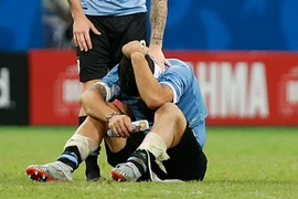 Luis Suarez khóc sau khi đội nhà bị loại. (Nguồn: Getty Images)