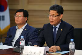 Bộ trưởng Thống nhất Hàn Quốc Kim Yeon-chul phát biểu. (Nguồn: upi.com)