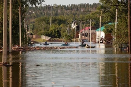 Lũ lụt ở tỉnh Irkutsk. (Nguồn: TASS)