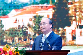 Thủ tướng Nguyễn Xuân Phúc phát biểu. (Ảnh: Thống Nhất/TTXVN)