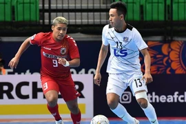 Thái Sơn Nam (áo trắng) bại trận trước Nagoya Oceans. (Nguồn: AFC)
