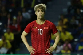 Công Phượng trong màu áo tuyển Việt Nam. (Nguồn: sportsseoul.com)